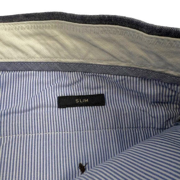 NWT J. Crew Men's Bowery Slim Fit Chambray Pants Chino Blue 34x32 - Picture 9 of 14